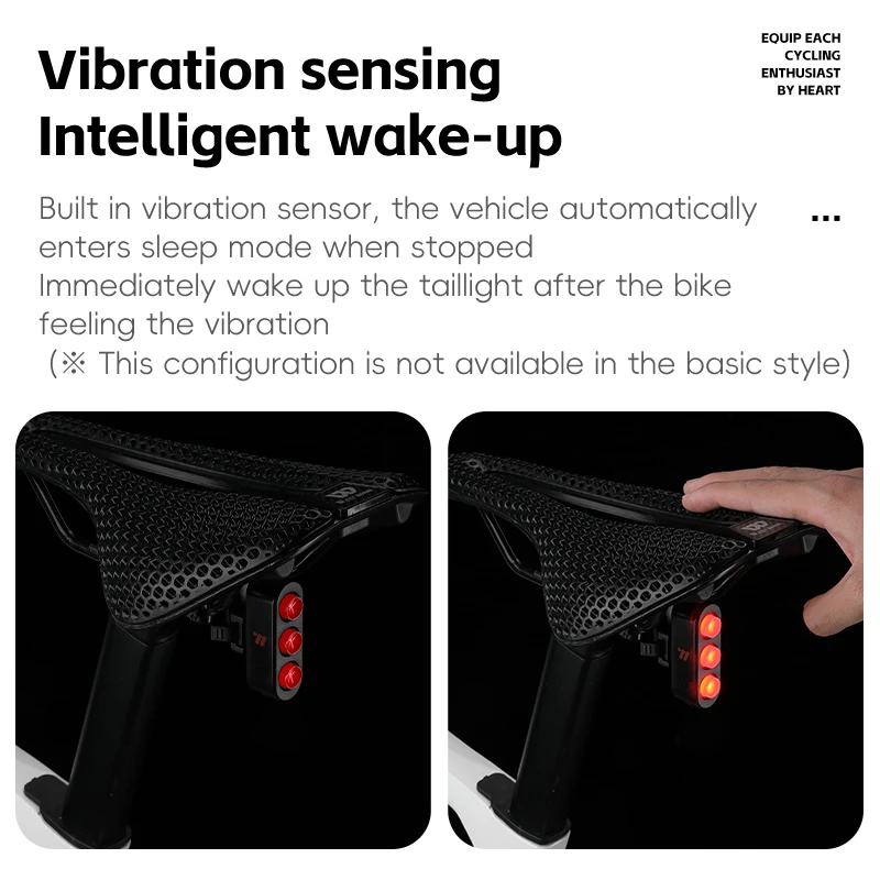 WEST BIKING Fietsachterlicht IP66 Intelligente waterdichte LED-waarschuwing Opladen Achterlicht Fietsen Remlichten Fietsaccessoires