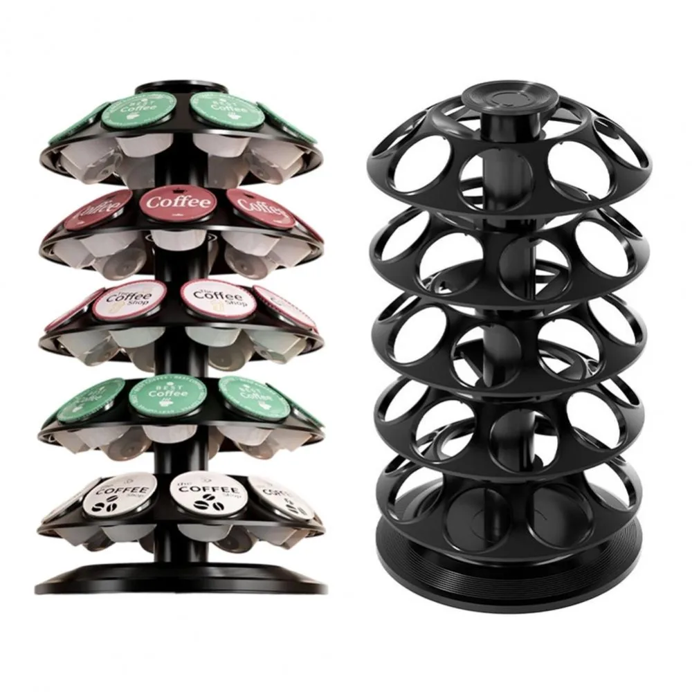 KCUP 40 capsules coffee capsule storage round large capacity 360 degree rotatable rack simple storage rack