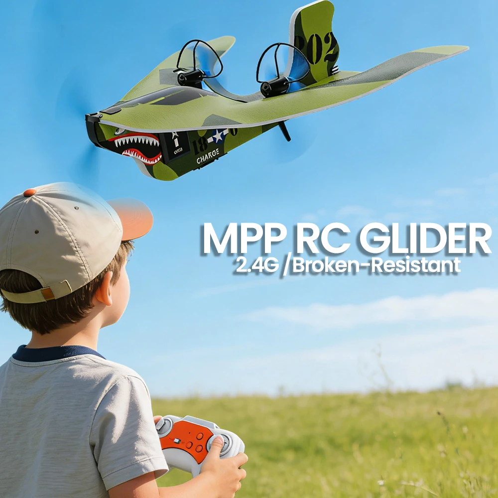 KF802 RC Plane 2.4G Remote Control Airplane Flying Model Glider With LED Lights Aircraft Foam Planes RC Toys For Children Gifts