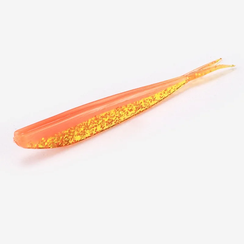 DUODUOYU 15PCS Split Tail Soft Bait 1.6g/75mm Wobblers Carp Fishing Soft Lures Silicone Artificial Plastic Baits Fishing Tackle