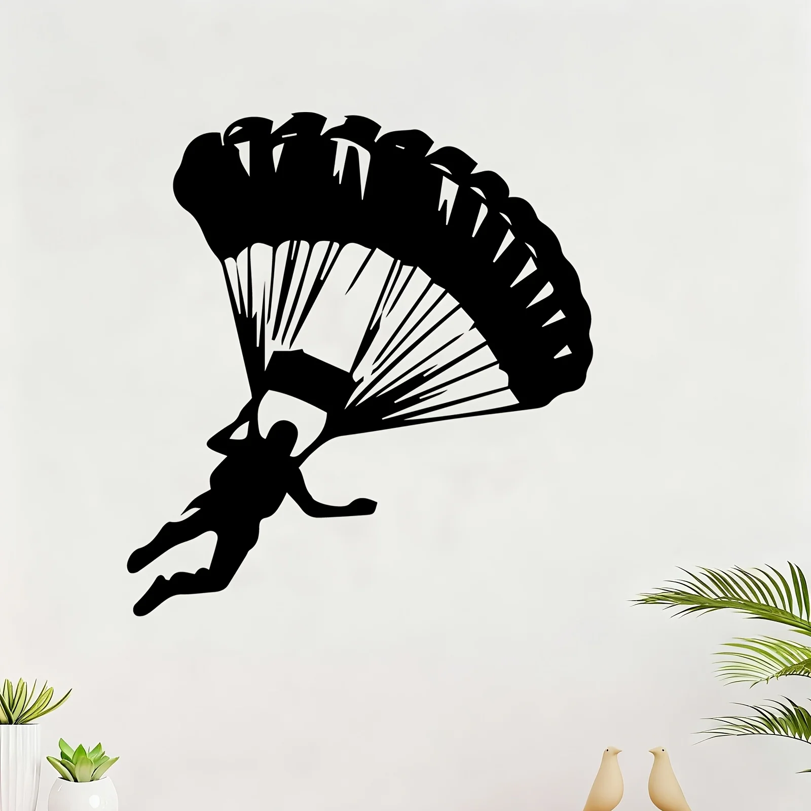 Parachute Sports Metal Wall Hanging, Dynamic Design Wall Sculpture for Home Decor