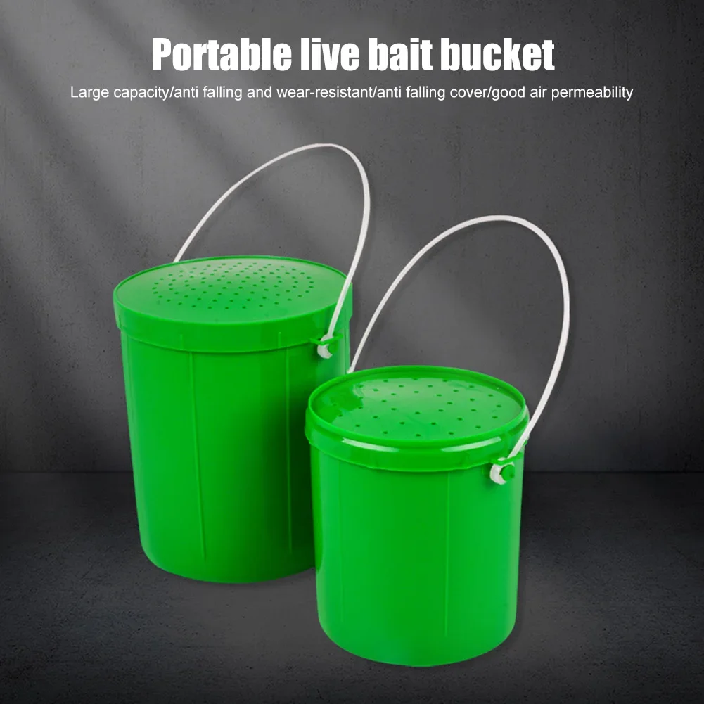 Live Earthworm Box Plastic Worm Lures Container Portable Handle  Double Sided High Fishing Bait Tackle  Case