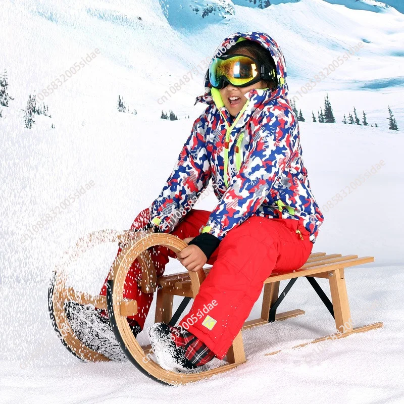 Sale Winter Snow Sled, Beech Wood Snowboard, Sleigh For Above 5 Ages Teens