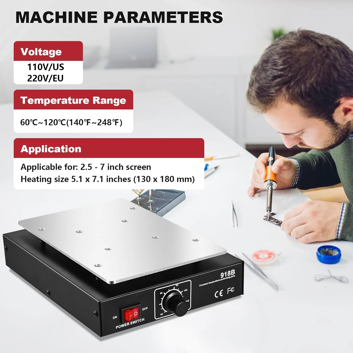 450W durevole schermo LCD separatore piattaforma di riscaldamento piastra di rimozione del vetro macchina di riparazione del telefono Splitter di