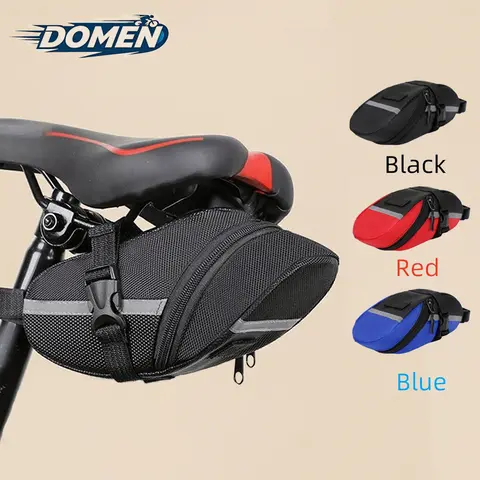 DOMEN Bicycle WaterProof Saddle Bag Bicycle  Reflective Tail Bag MTB Bike Universal Rear Bag Outdoor Bicycle Accessories