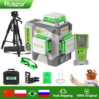 Huepar 12 Lines Laser Level High Accuracy ±2mm/10m 3D Cross Line Self-leveling Laser Tools 8000mAh Li-ion Battery Remote Control