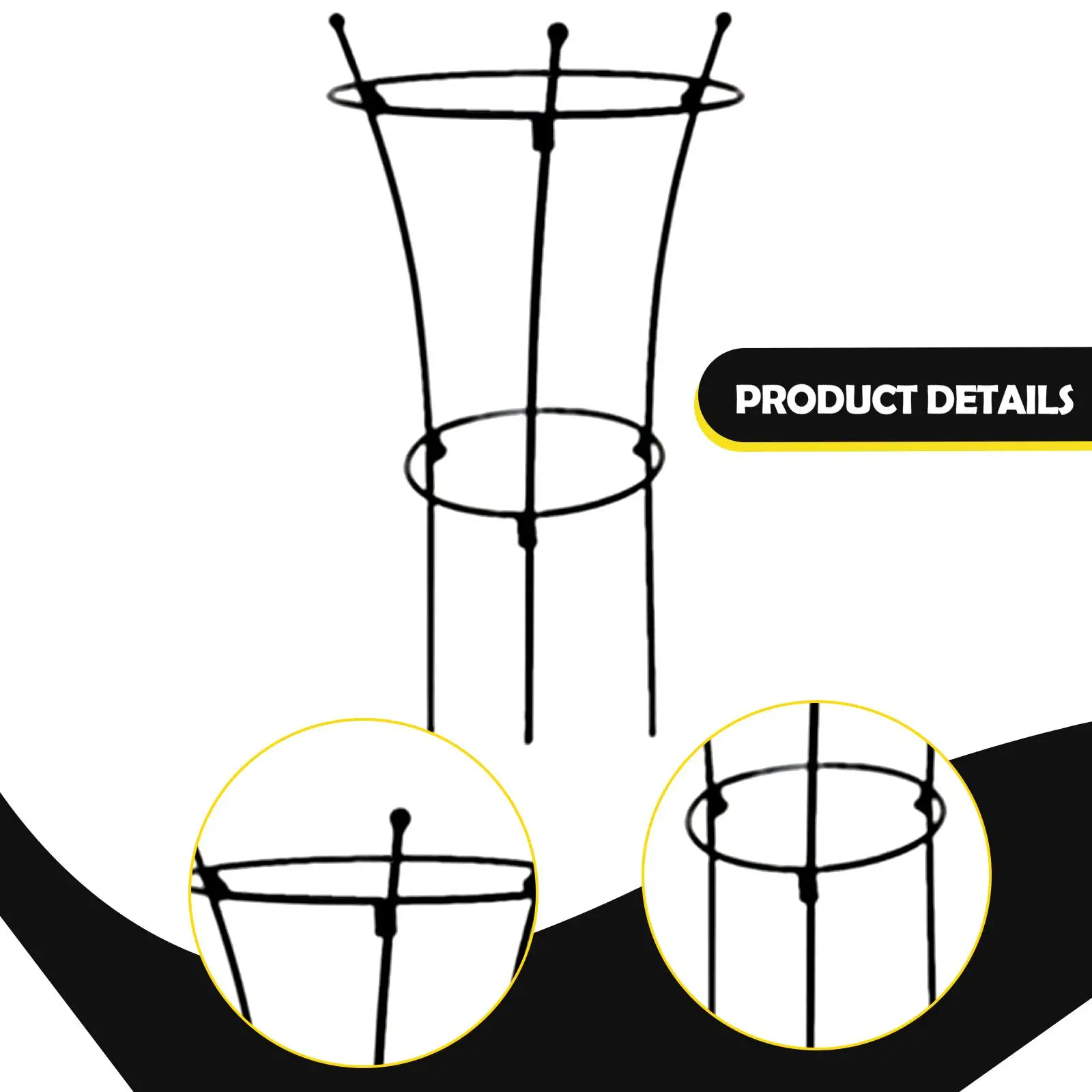 Plant Trellis Plant Stand Growing Aid Double Rings Support Climbing Trellis Plant Support for Vines Outdoor Indoor Rose Peony