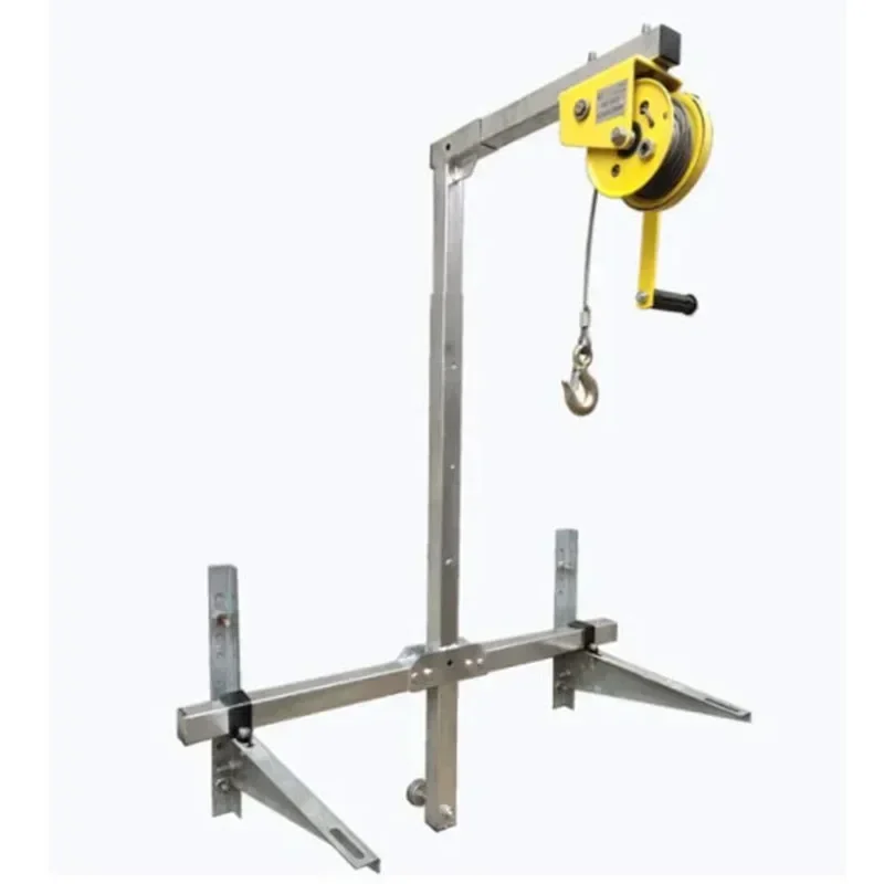 10/15/20M Galvanized Outside Installation Lifting Tool Crane Folding Self-locking Manual Winch Assembly Air Conditioner