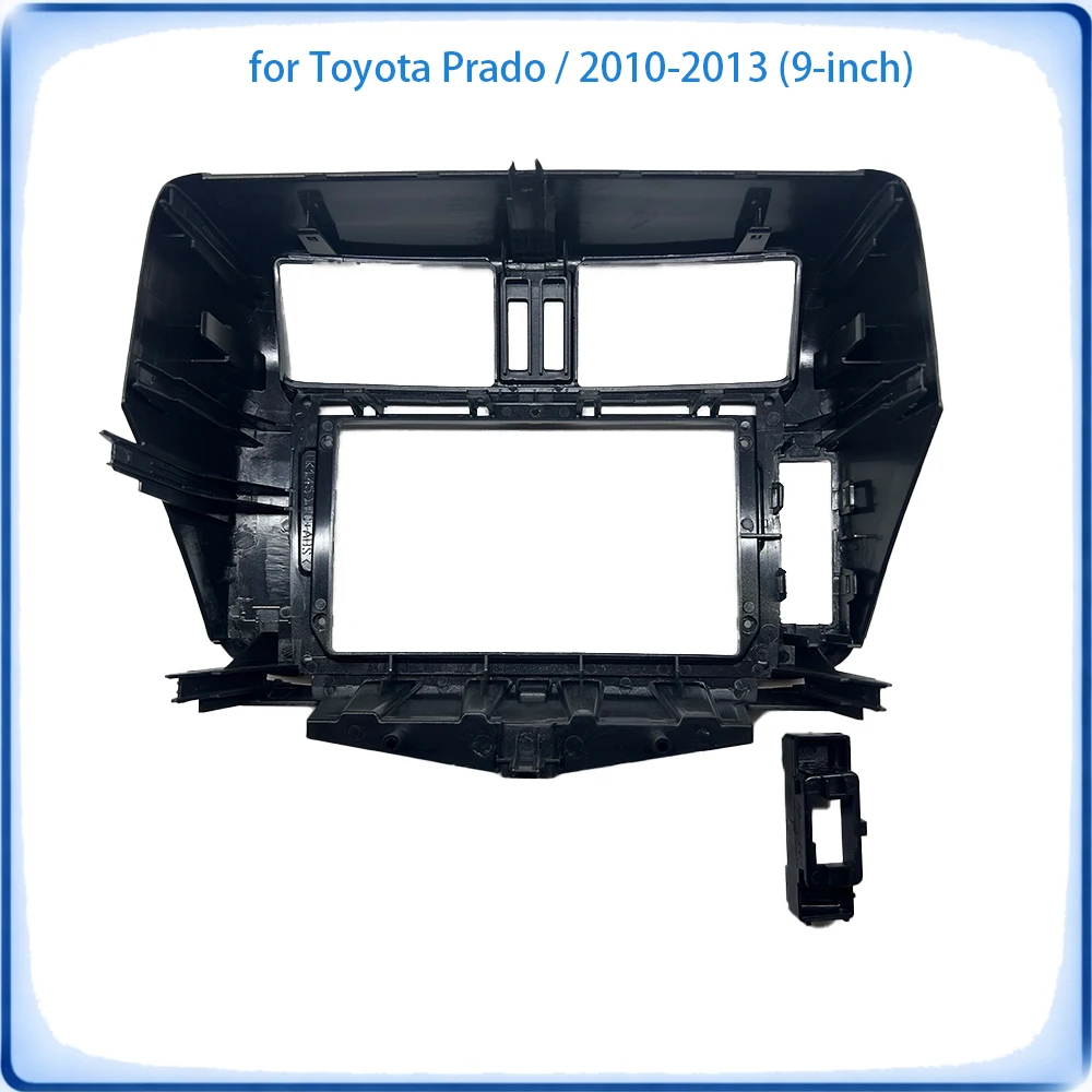 Car Radio Fascia Frame For Toyota Prado 2010-2013 9 inch Stereo Panel With Canbus Decoder & Wiring Harness