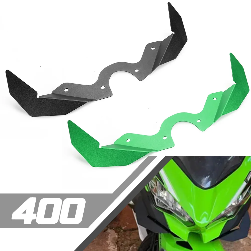 

For Kawasaki Ninja 400 ninja400 2018-2025 2024 Motorcycle Front Fairing Pneumatic Wing Lets Tip Downforce Wings Air Deflector