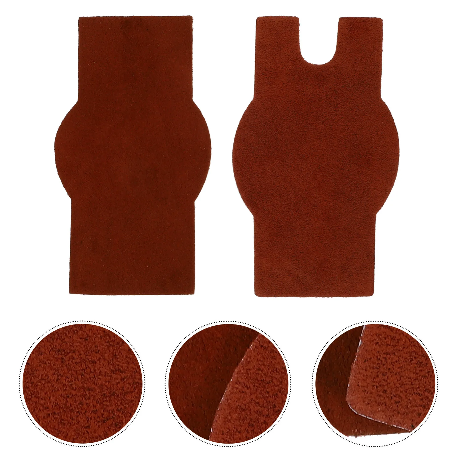 

2 Pcs Guitar Non-slip Mat Musical Instrument Pad Cowhide Grip Wear-resistant Erhu Anti-slip Supply