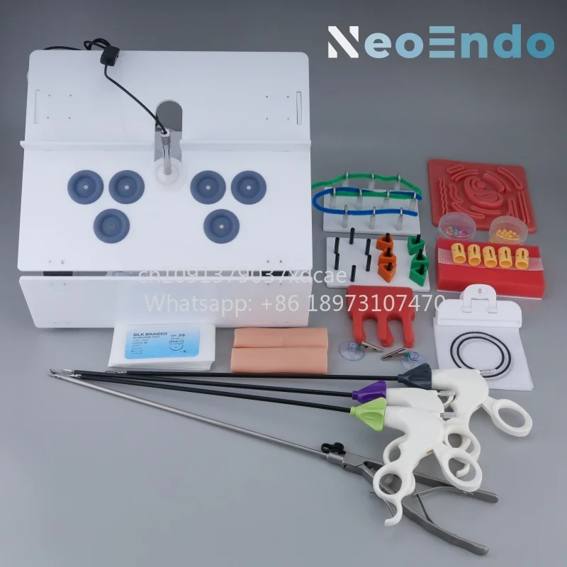 2026 New Laparoscopic Trainer Simulator Training Box With HD Camera And 8 Training Modules And 4 Training Kits For Students Teac