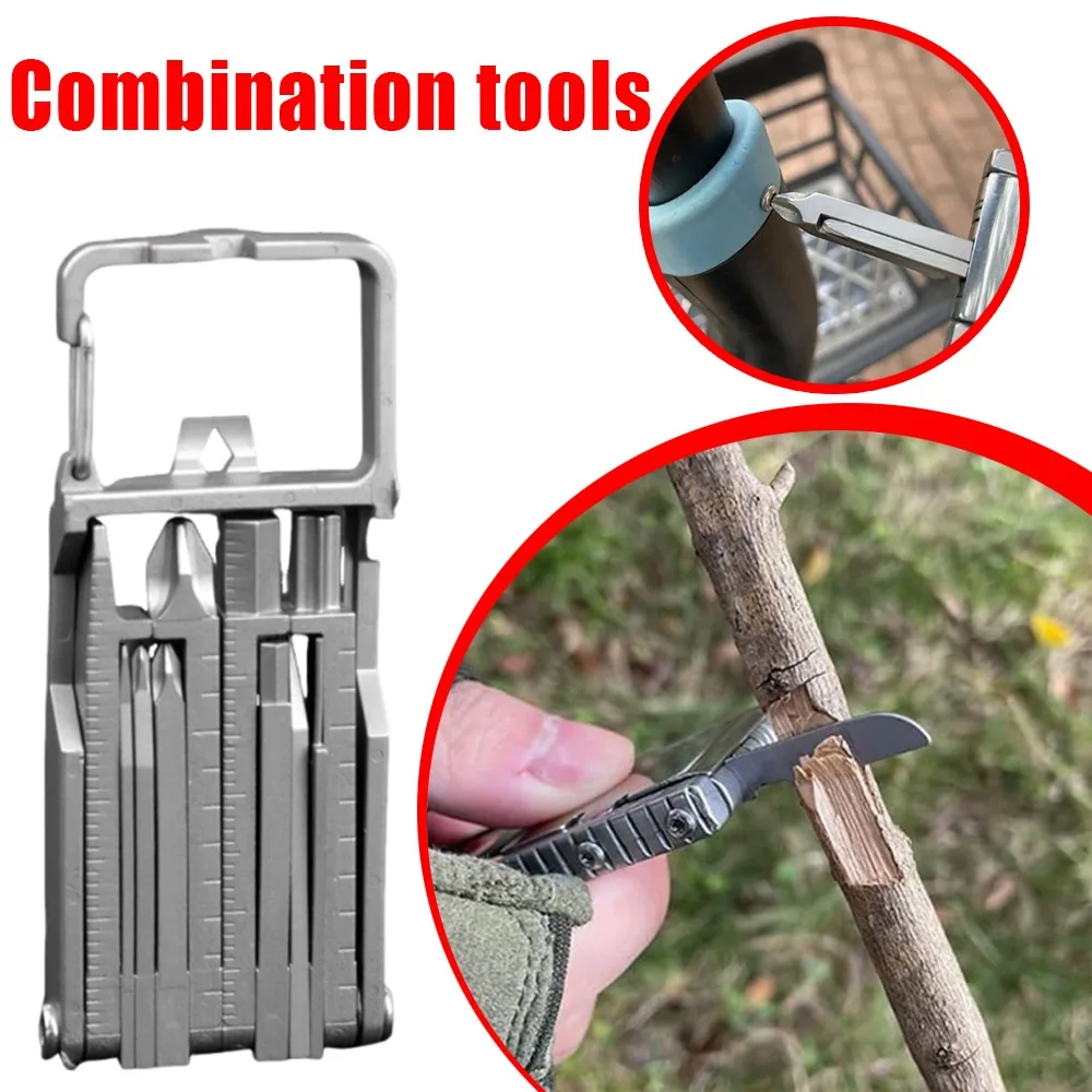 

Multifunctional Stainless Steel Screwdriver Set with Phone Holder Folding Portable Tool Kit and Portable Photography Gadget