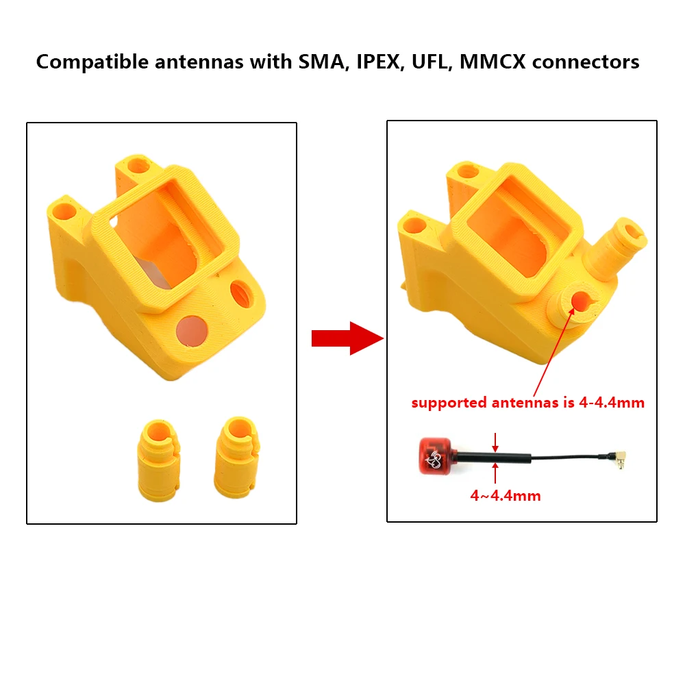 PhiSital 3D Printed Parts TPU Holder Fixed Bracket Seat Replacement Part for speedybee mario 5 FPV Racing Drone frame