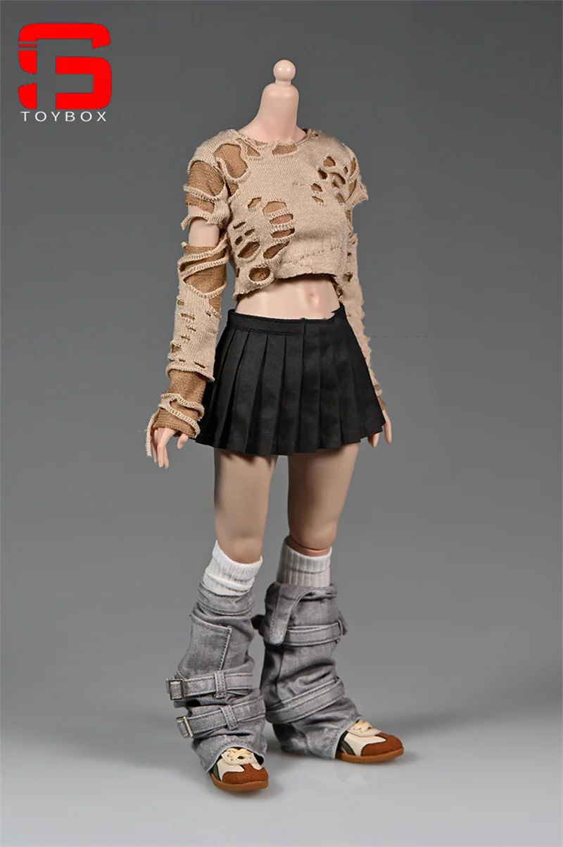 Aangepaste 1/6 Schaal Ondergesneden T-Shirt Met Gaten Kleding Model Fit 12 ''Vrouwelijke Soldaat Actiefiguur Body Poppen