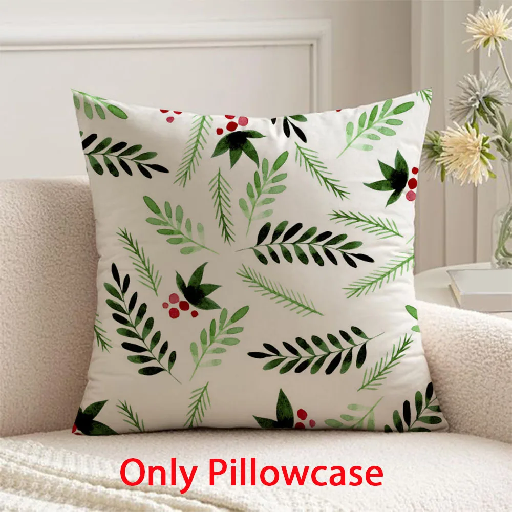 

winter Pillow cover new year decorative 45x45 cushions cover for floral pattern Christmas pillow case for Xmas gift for family