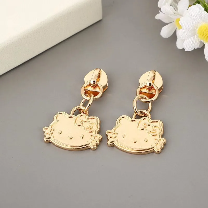 

10pcs Hello Kitty Cute Zipper Head Cartoon Children Coat Luggage Zipper Head Wallet Clothing Puller Women Accessories Wholesale