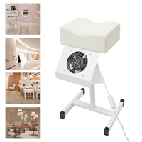 220V Adjustable Foot Spa Massage Chair Modern Nail stool with Dust Cleaning Fan Professional Pedicure Chair 2600rpm White/Black