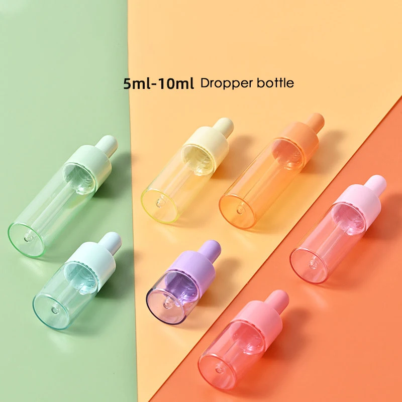 

7pcs/lot 5ml 10ml Glass Dropper Bottle Empty Perfume Bottle Serum Bottle for Essential Oil Travel Container Makeup Aromatherapy