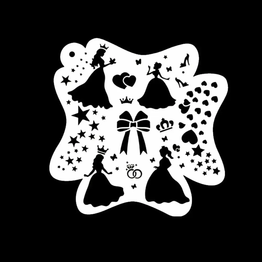 

Reusable Face Paint Templates Hollowed Decorative Body Art Paint Stencils Easily Use Hand Painting DIY Makeup Tools Adults Kids