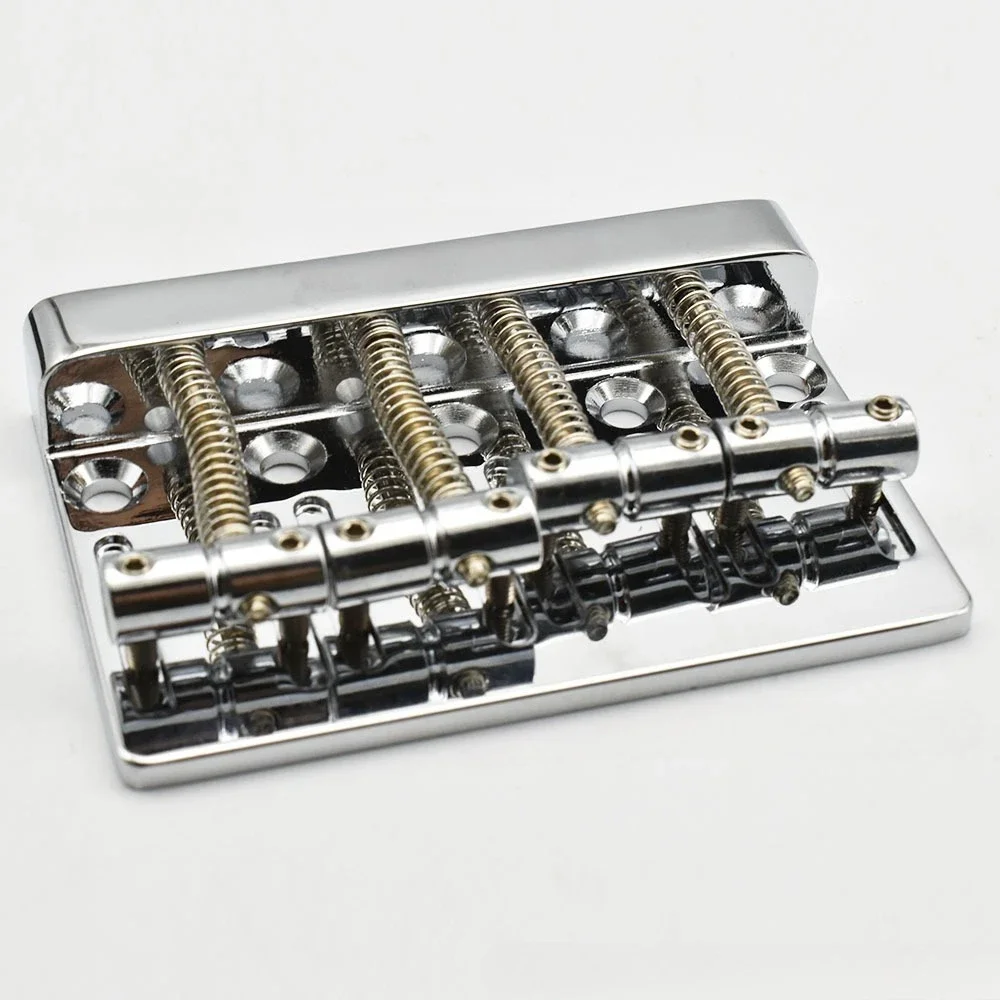 For P/J Bass Direct Replacement Bridge , 4-String Fixed Bridge with Brass Saddles, Upgrade Kit
