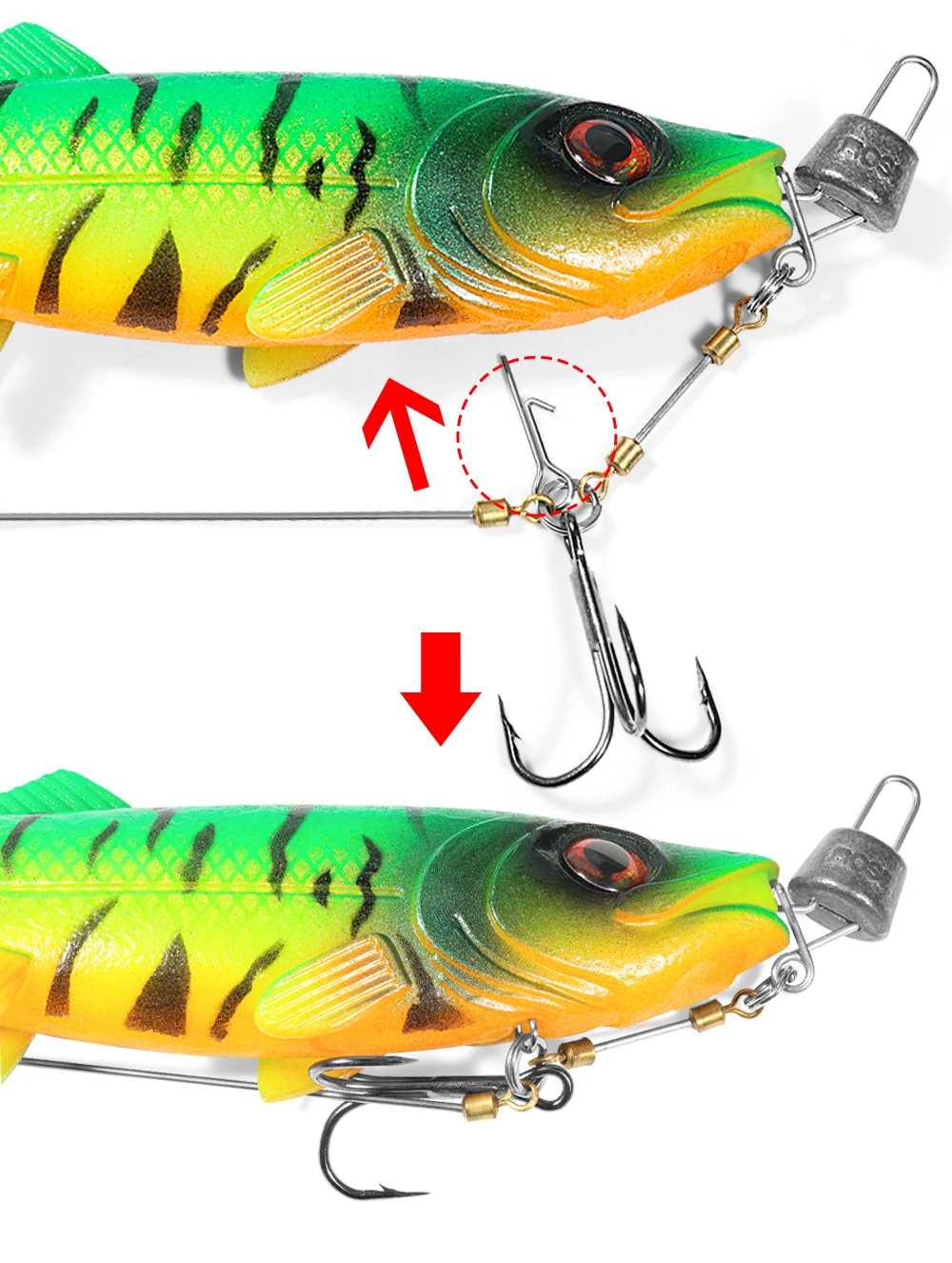 Palisander Angeln Köder Stinger Spike Verbindungs Pins Nadel Wirbel Für Weiche Köder Köder Feste Lock Assist Zubehör Tackle 100 stücke – Detail 7