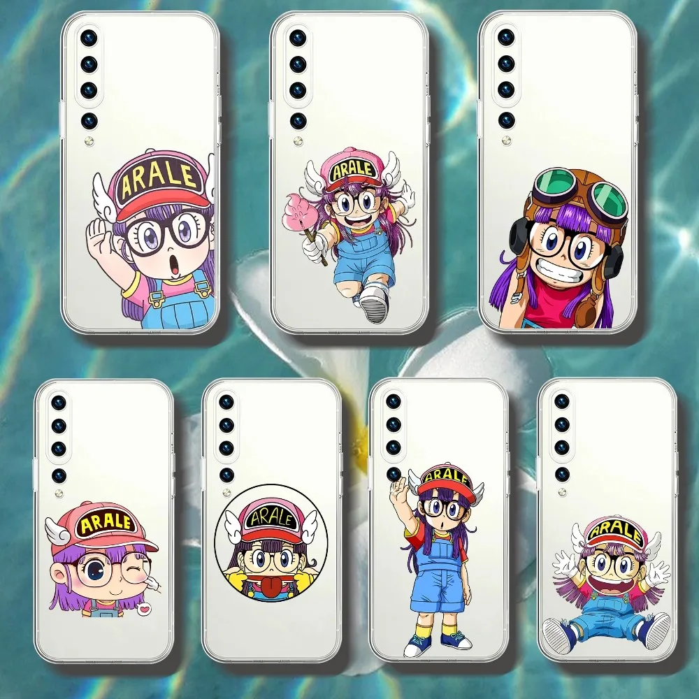 Cartoon Dr S-Slump A-Arale Phone Case For Xiaomi 11 Redmi Note 11 5G 8T 9A 9 10T Note8Pro Note9 12SUltra Transparent Case