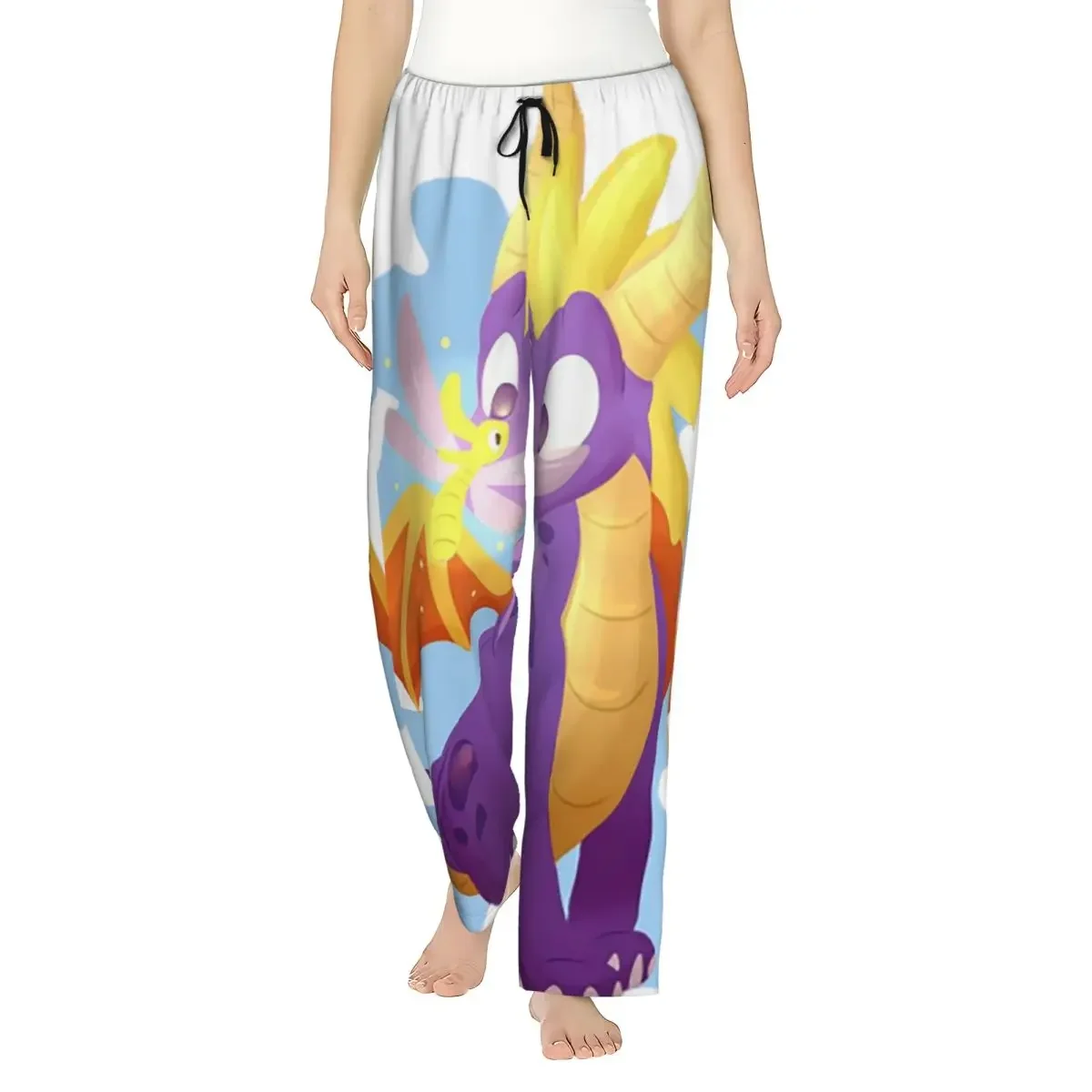 

Женские пижамные брюки Custom Ice Spyro для дома и сна с карманами