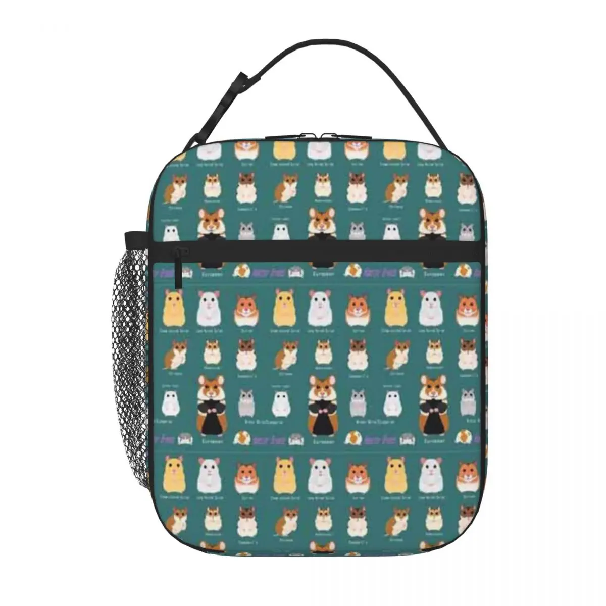 Bestselling Hamster Breeds Syrian Hamster Plain Design Lunch Bag Downtown Work Lunch Tote