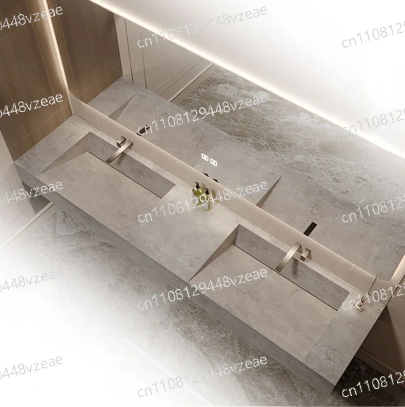 

Комплект мебели для ванной: тумба с раковиной, одинарная и двойная раковина