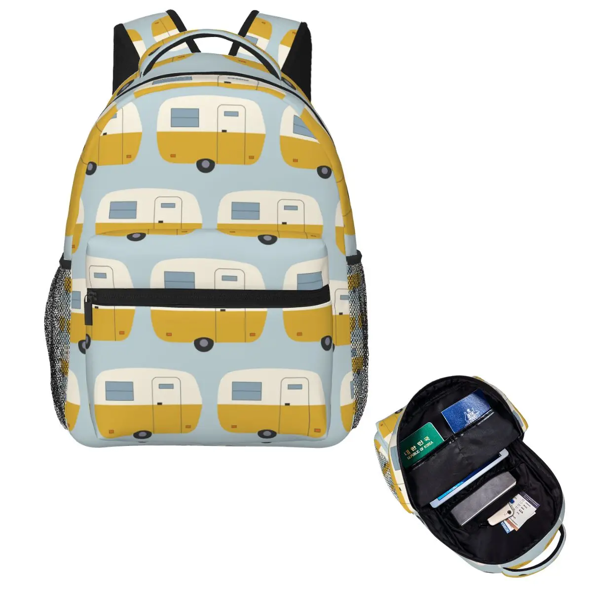 

Fibreglass Trailer Student Backpack School Bag Hiking Travel Daypack for Boys Girls Fashion Bookbag Shoulder Bags