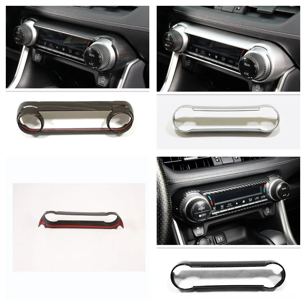 

For Toyota RAV4 Rav 4 2019-2021 2022 Accessories Center Air Conditioning Central Control Gear AC Outlet Vent Frame Cover Trim