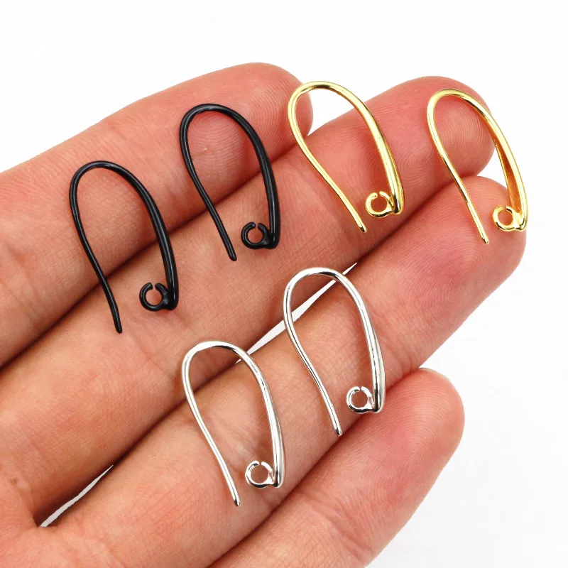 20x11mm 10pcs High Quality 7 Colors Plated Brass French Earring Hooks Wire Earrings Clasps Settings Base Settings Whole Sale