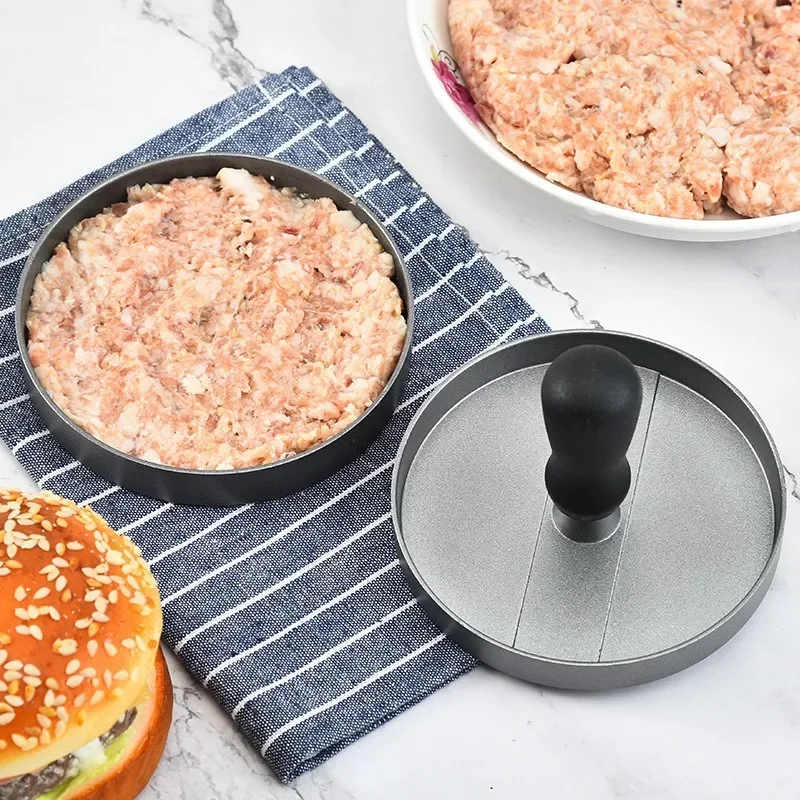 1Pc Stainless Steel Round Burger Press Patty Maker Tool for Hamburger Meatballs Rice Meat Stuffed Mold Home Kitchen Cooking Tool