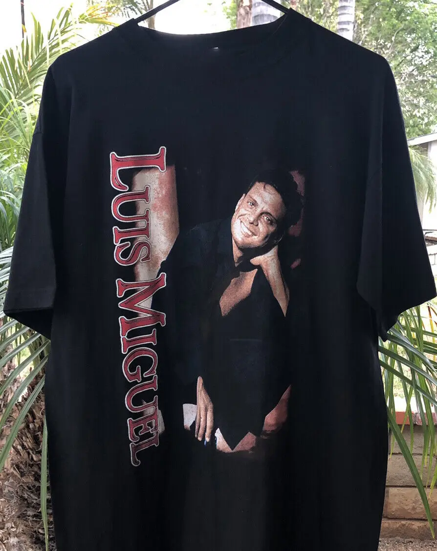 Vintage Luis Miguel Concert Men T-Shirt Black Short Sleeve All Sizes Te100