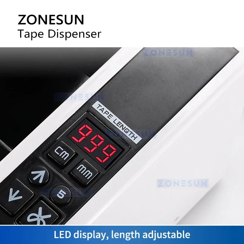 ZONESUN-dispensador de cinta automática, máquina cortadora de cinta sellotape de doble cara de fibra transparente, ZS-TD2