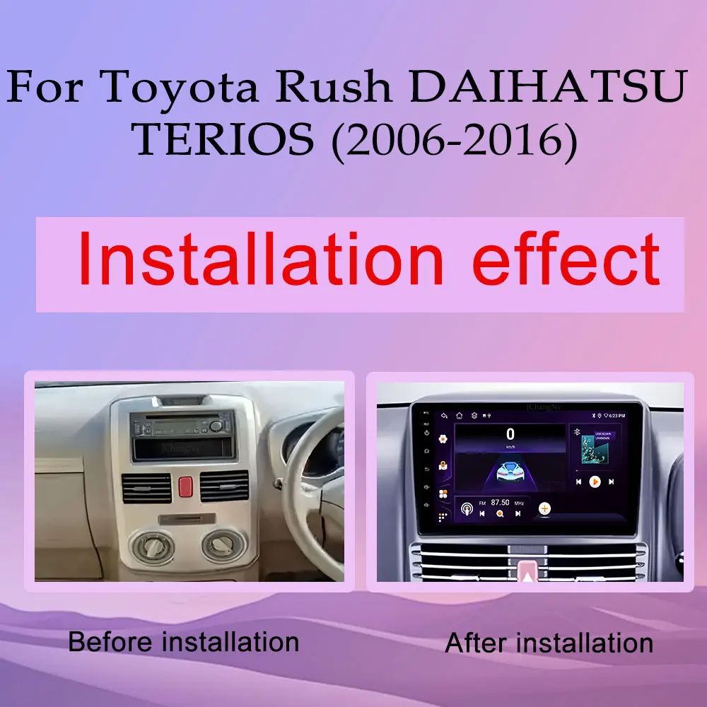 CarPlay Android GPS Navigation Car Radio Multimedia Player Split Screen DSP Stereo for Toyota Rush DAIHATSUTERIOS 2006 - 2016 BT