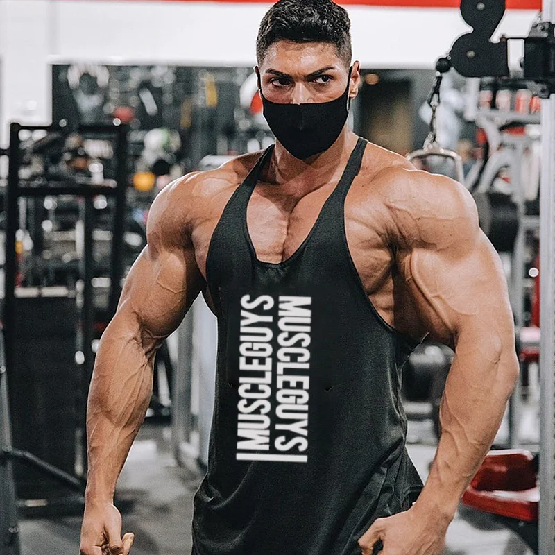 

2025 New Men's Cotton Gym Tank Top - Sleeveless Bodybuilding Vest, Breathable Casual Sports Shirt for Workout with Comfort