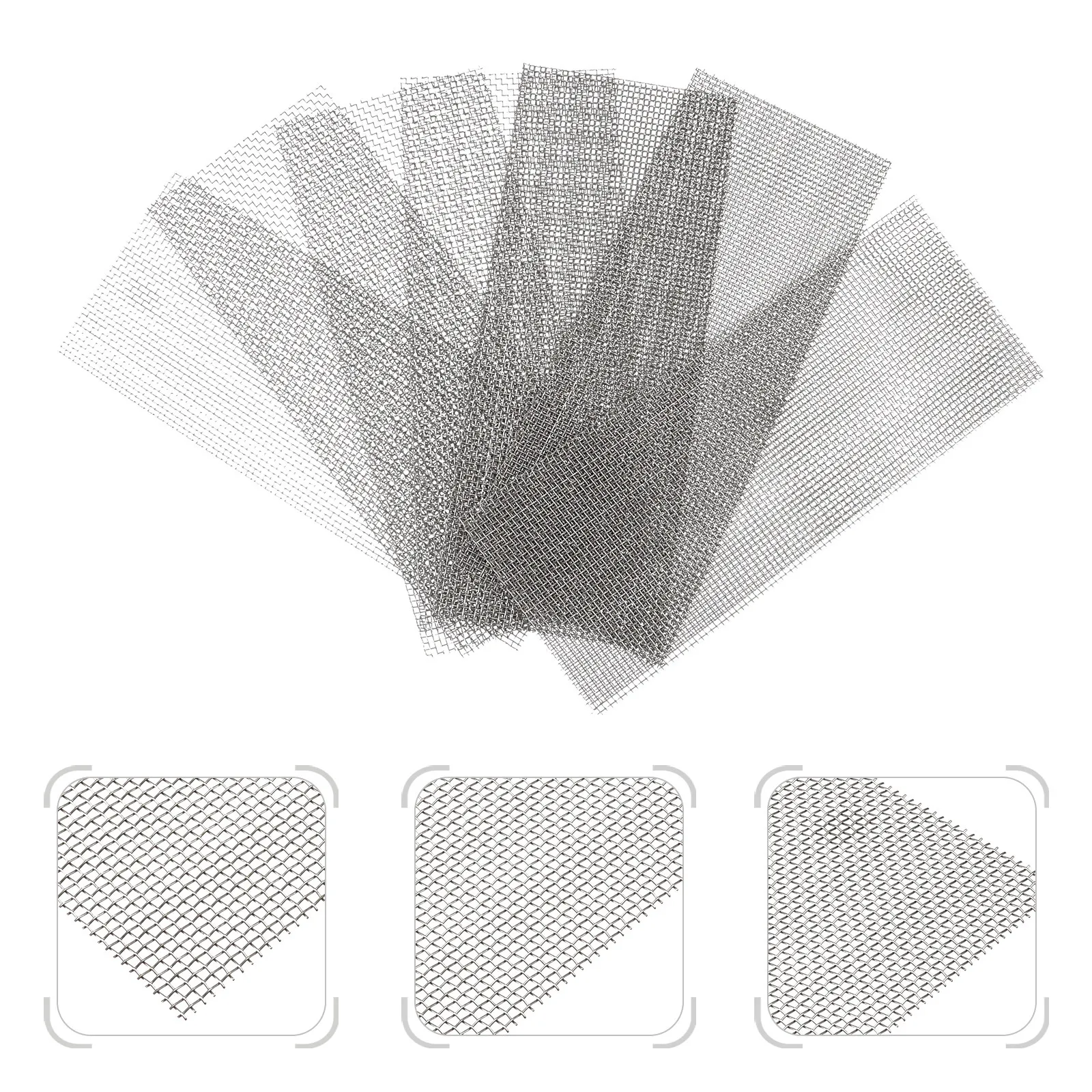 

10Pcs Aquarium Plant Fixed Net Stainless Steel Water Grass Mesh Pad Safe for Fish Shrimp DIY Aquascaping Decor Moss Fixed Net