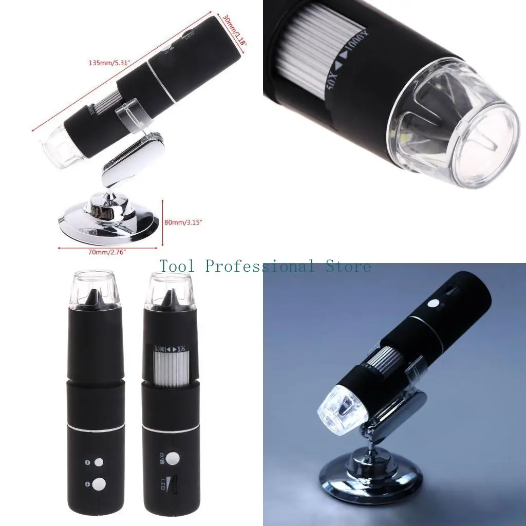 57QF 1080P  WIFI Digital 1000x Microscope Magnifier Camera  Compatible for Android ios phone