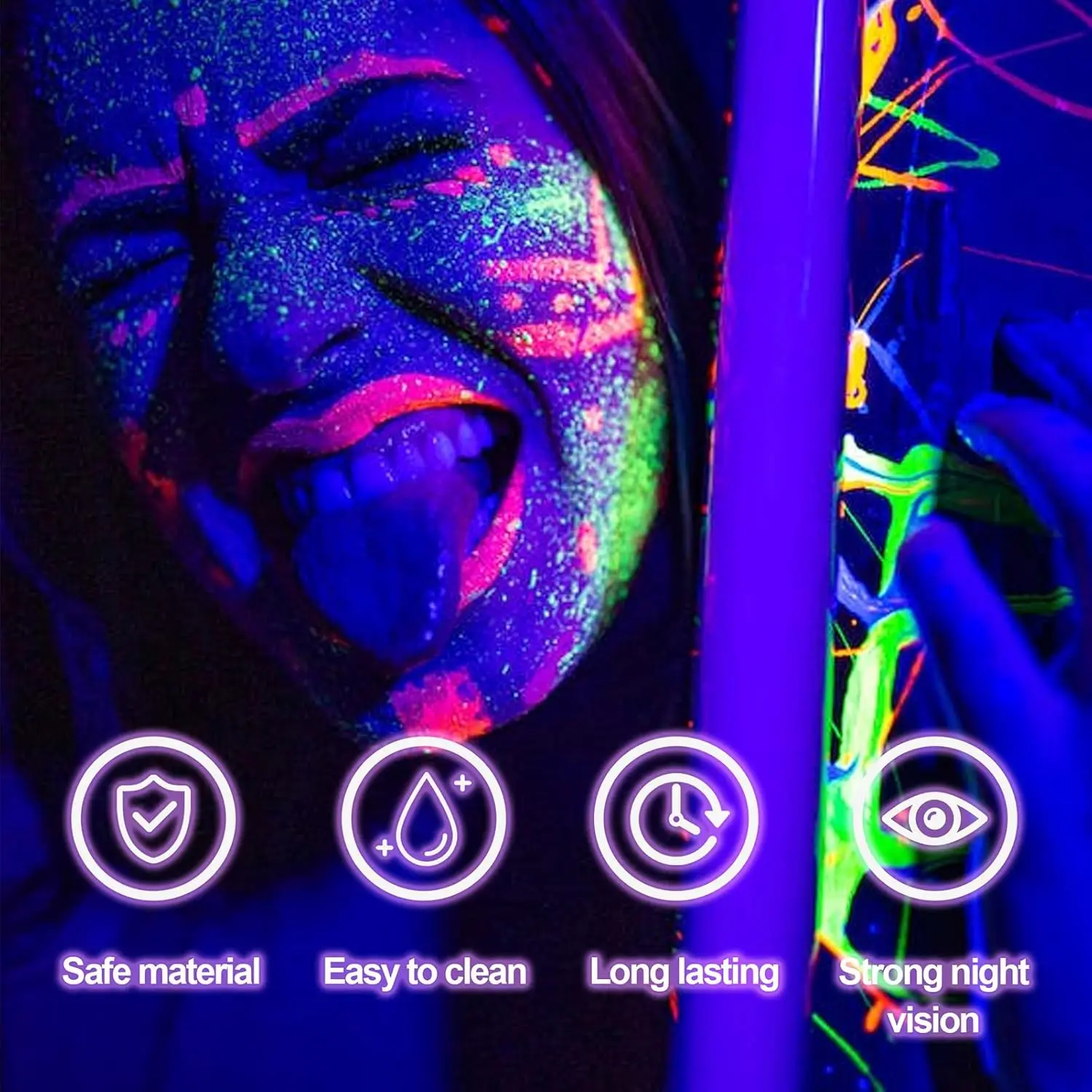 10-Color Glow Fluorescent Neon Oil Face Body Art Paint UV Glow Oil Painting Halloween Party Fancy Dress Beauty Makeup Cosmetics