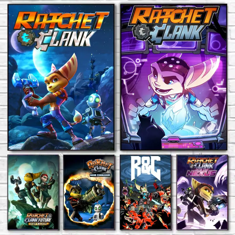 Game Ratchet & Clank Poster Stylish Wall Art Print for Living Room Bedroom Study Office Café Home Decor Modern Gift