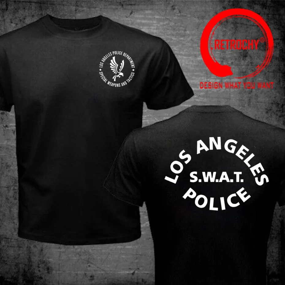 SWAT Department TV Series SECURITY INVESTIGATION T-Shirt Men's Fashion Los Angeles T Shirts Personality Streetwear Clothes Tees
