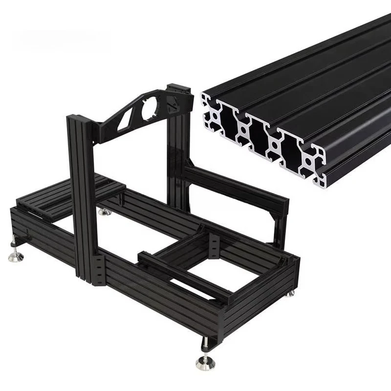Movable foldable simulation racing seat, 4040 aluminum profile for driving, complete seat set,