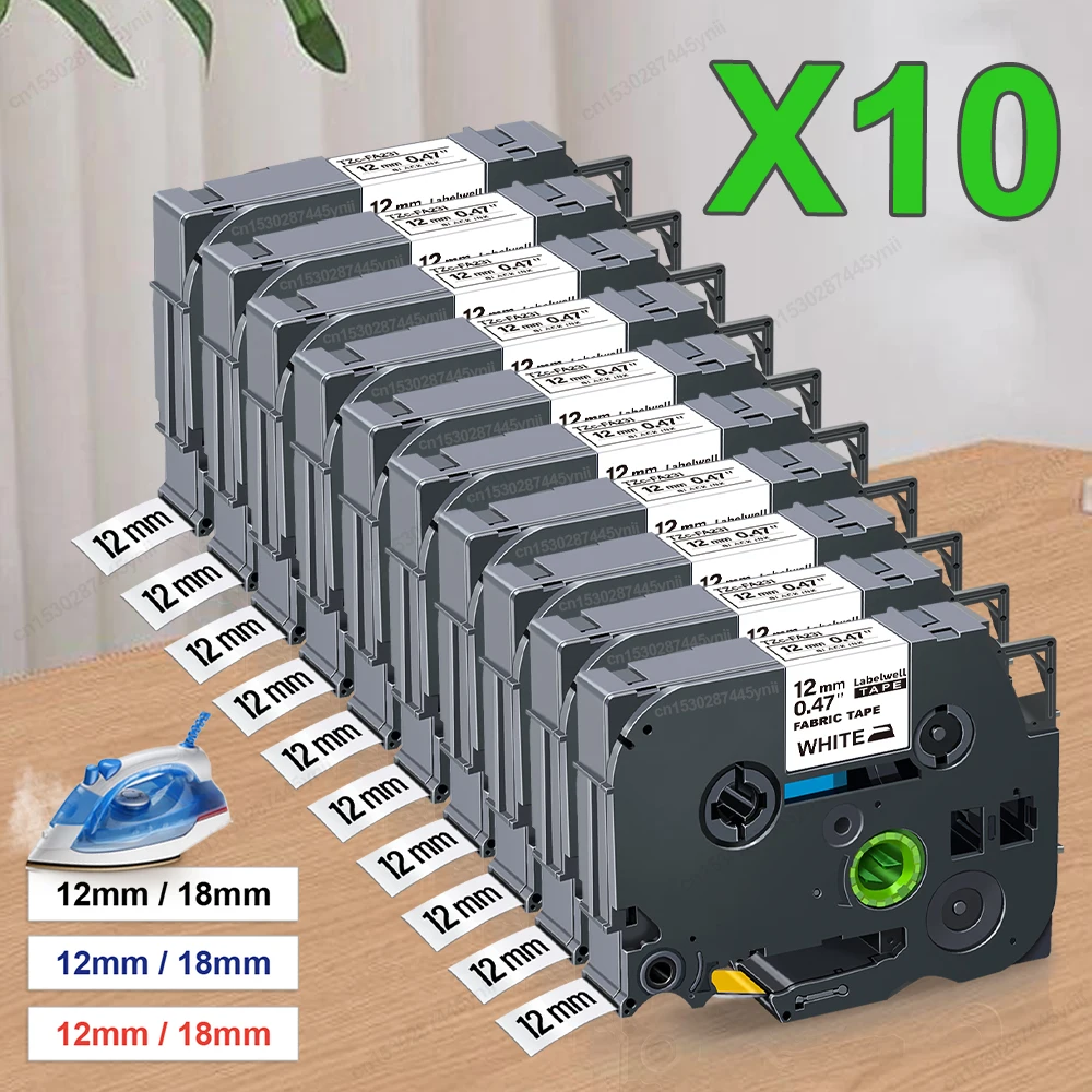 Imagem -01 - Compatível Impressora de Etiquetas Brother Ferro em Fitas de Tecido P-touch Pth110 Fa3 Fa3r Fa4 Fa4r Fa231 Fa241 12 mm 18 mm Pcs Pcs Peças 10 compativel impressora de etiquetas brother ferro em fitas de tecido p touch pth110 fa3 fa3r fa4 fa4r fa231 fa241 12 mm 18 mm pcs pcs pecas 10 01