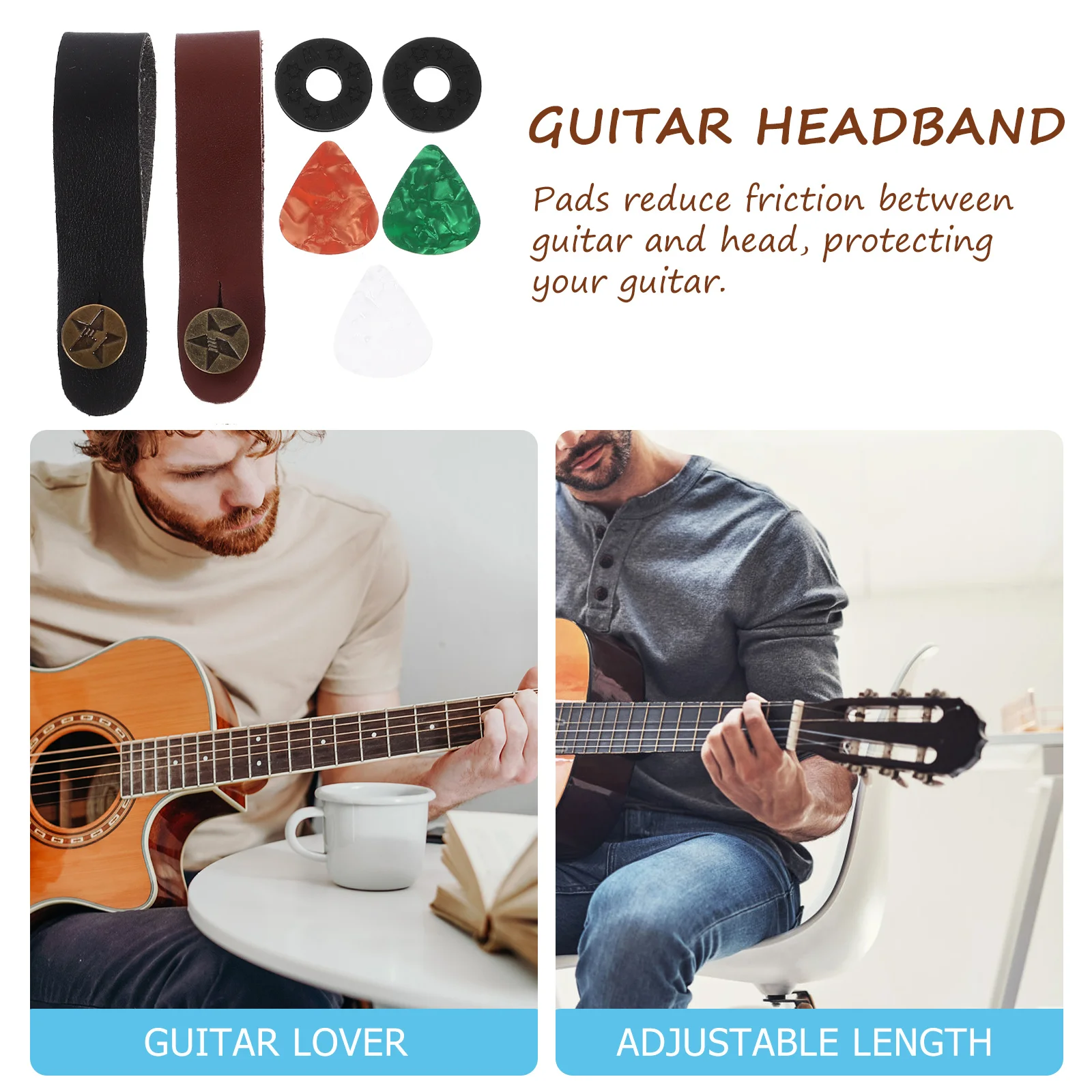 1 مجموعة مجموعة اكسسوارات الغيتار حزام قابل للتعديل مع يختار منصات ل الصوتية الكهربائية باس القيثارة الغيتار العرض الرقبة #4