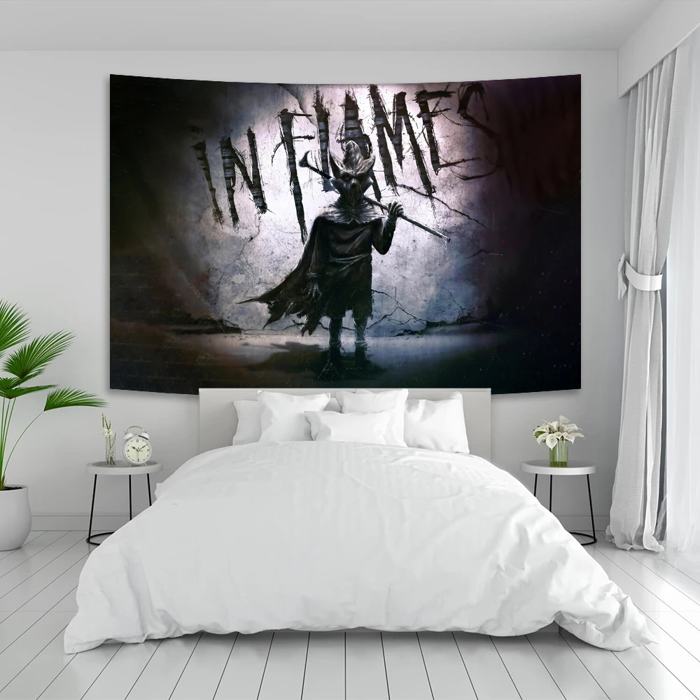 Death Metal Band In Flames Tapestry Rock Music Album Cover Living Room Wall Art Home Decor