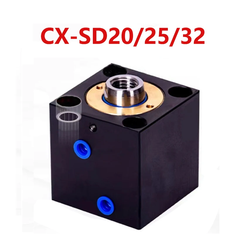 CX-SD20/25/32 Thin Vertical Hydraulic Cylinder Square Hydraulic Cylinder Bore 20/32mm Internal Teeth/External Teeth Oil Cylinder