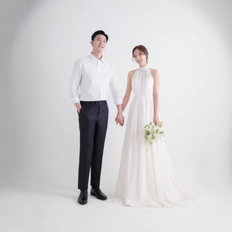 Gaun Sifon Bahu Terbuka Baru Elegan Gaun Putih Resepsi Peri Super Pernikahan Rumput Kereta Kecil Tembak Perjalanan Gaya Hutan