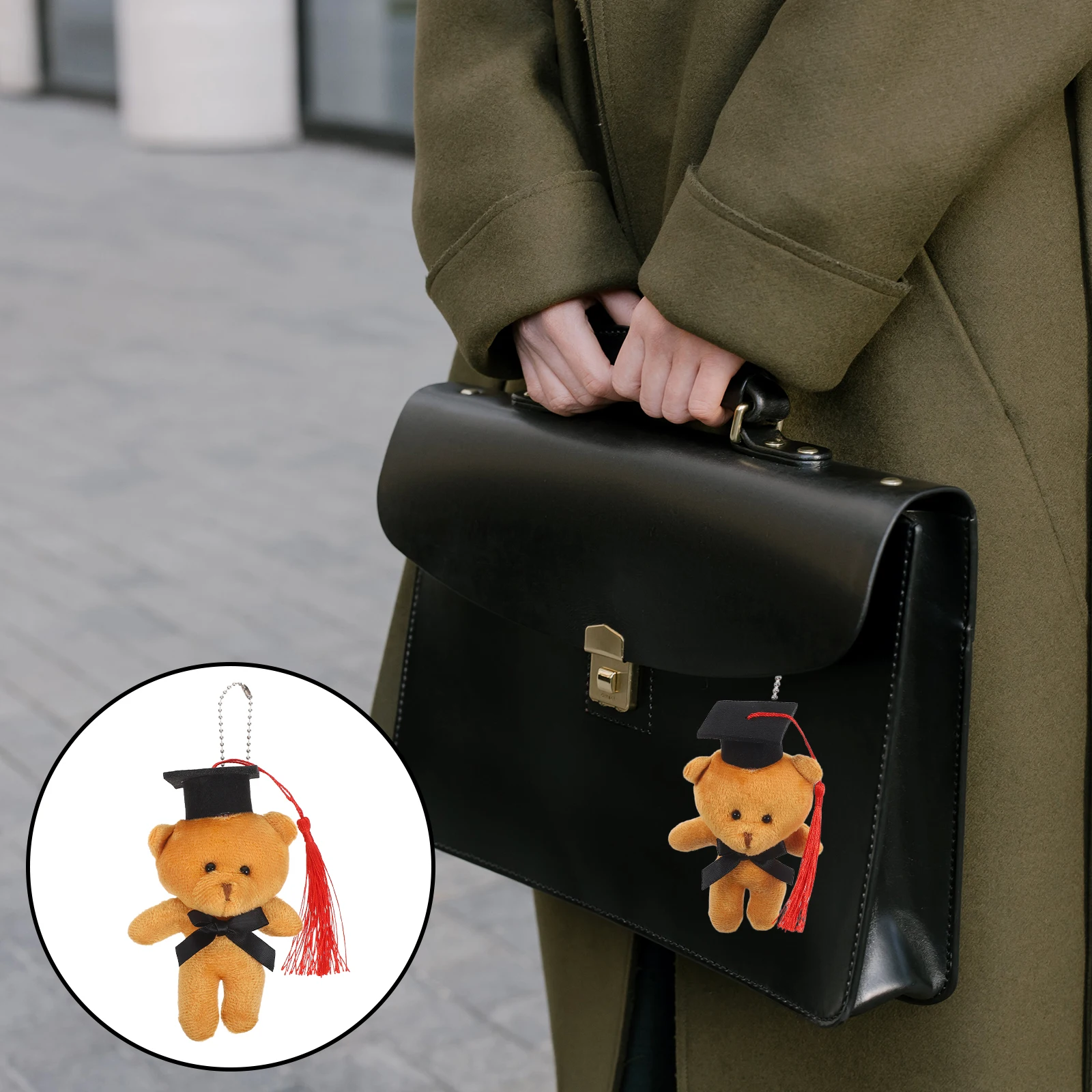 

6Pcs Graduation Bear Mini Stuffed Animals Cute Cap Decoration for Party Favors Bouquet Gift Boys Girls School Ceremony